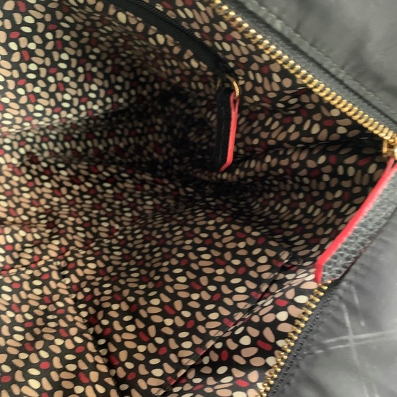 VERA BRADLEY Black Red Trim Handbag Tote Purse Lined Diamond Pattern Large Bag - Picture 12 of 16